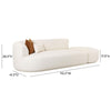 TOV Furniture Fickle Cream Boucle 2-Piece Chaise Modular Sofa