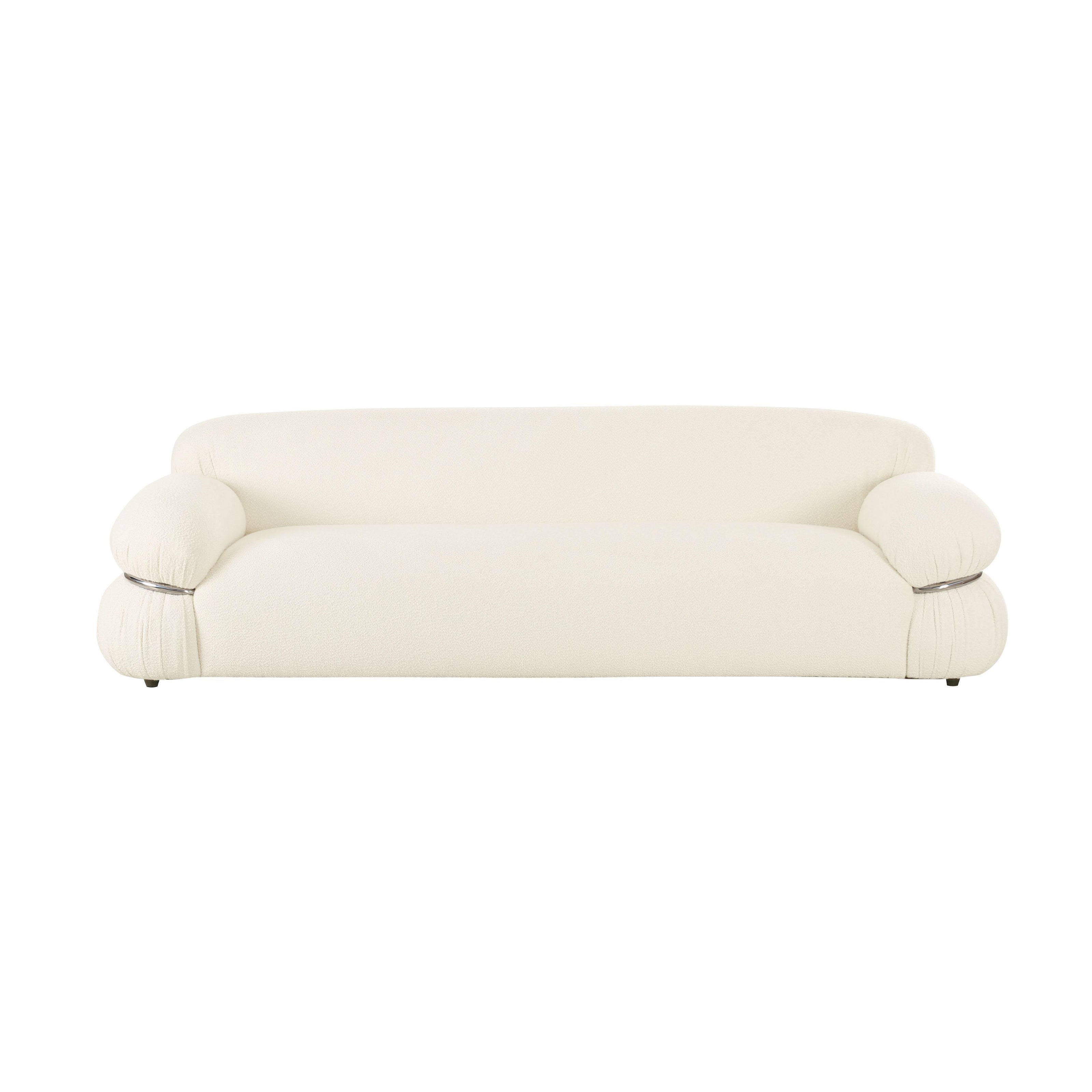 TOV Furniture Leyla Cream Boucle Sofa