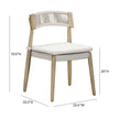 TOV Furniture Gata Cream Outdoor Dining Chair - Set of 2