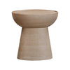 TOV Furniture Eclipse Textured Faux Travertine Indoor / Outdoor Side Table