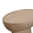 TOV Furniture Eclipse Textured Faux Travertine Indoor / Outdoor Side Table