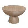 TOV Furniture Eclipse Textured Faux Travertine Indoor / Outdoor Coffee Table