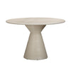 TOV Furniture Fern Beige Textured Faux Plaster Concrete Indoor / Outdoor Round Dining Table