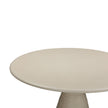 TOV Furniture Fern Beige Textured Faux Plaster Concrete Indoor / Outdoor Round Dining Table