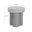 TOV Furniture Clover Faux Terrazzo Indoor / Outdoor Round Side Table