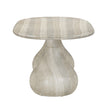 TOV Furniture Smooch Faux Travertine Indoor / Outdoor Pedestal Dining Table