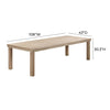 TOV Furniture Cassie Natural Rectangular Outdoor Dining Table