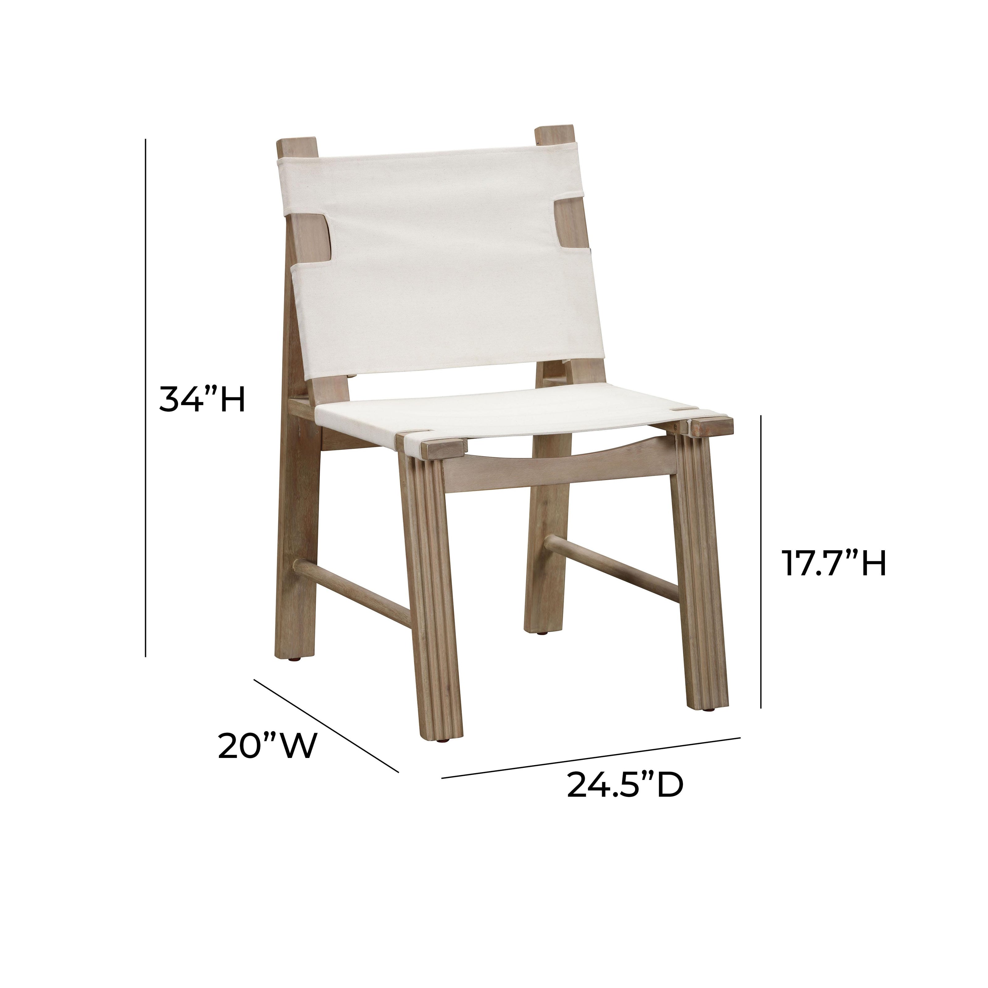 TOV Furniture Cassie Cream Outdoor Dining Chair - Set of 2