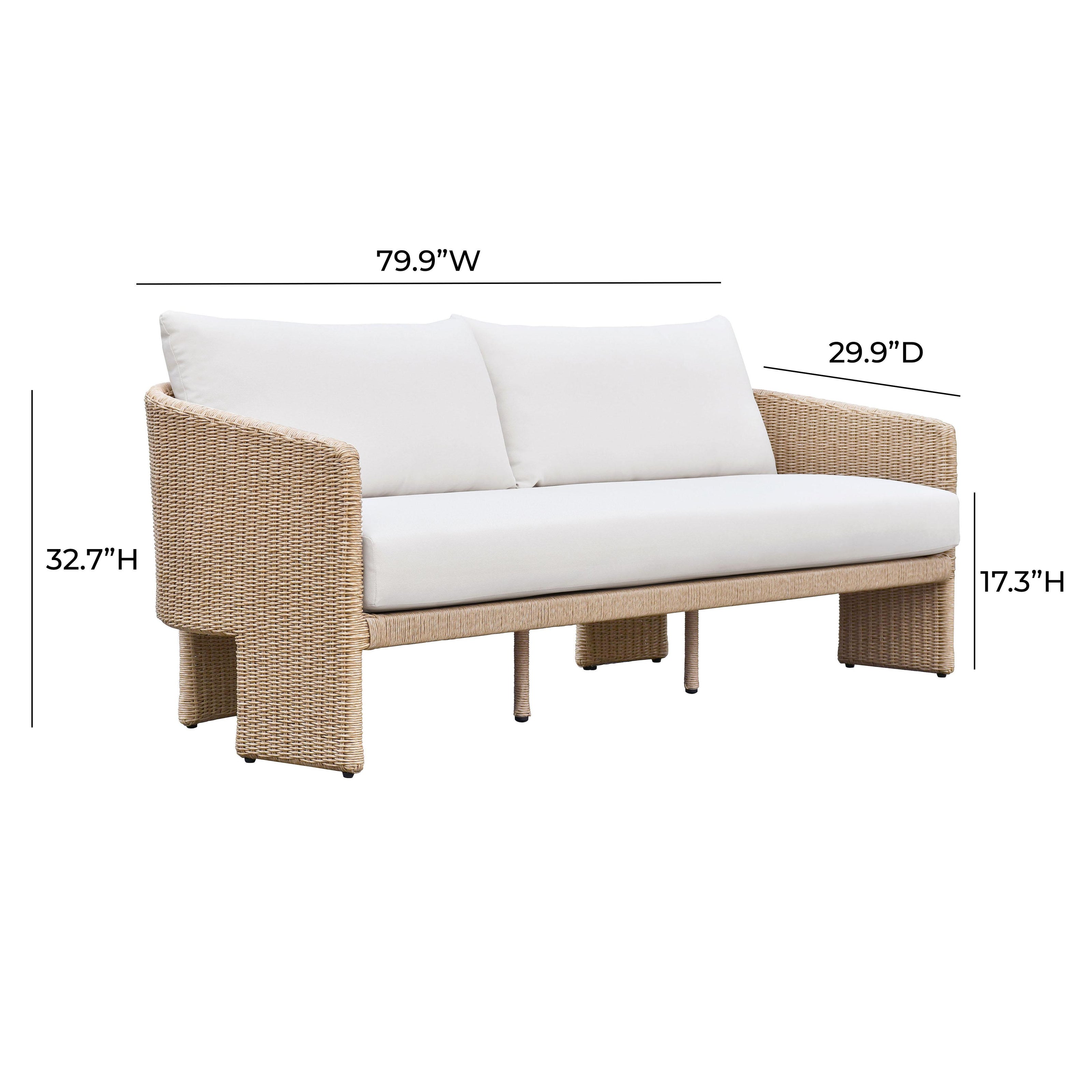 TOV Furniture Alexa Cream Outdoor Sofa