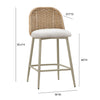 TOV Furniture Alexa Cream Outdoor Counter Stool
