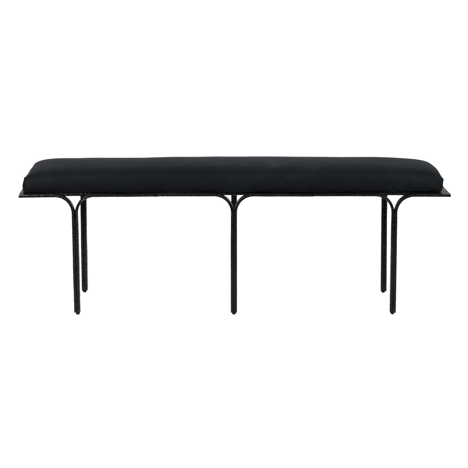 TOV Furniture Bryn Black Linen Bench