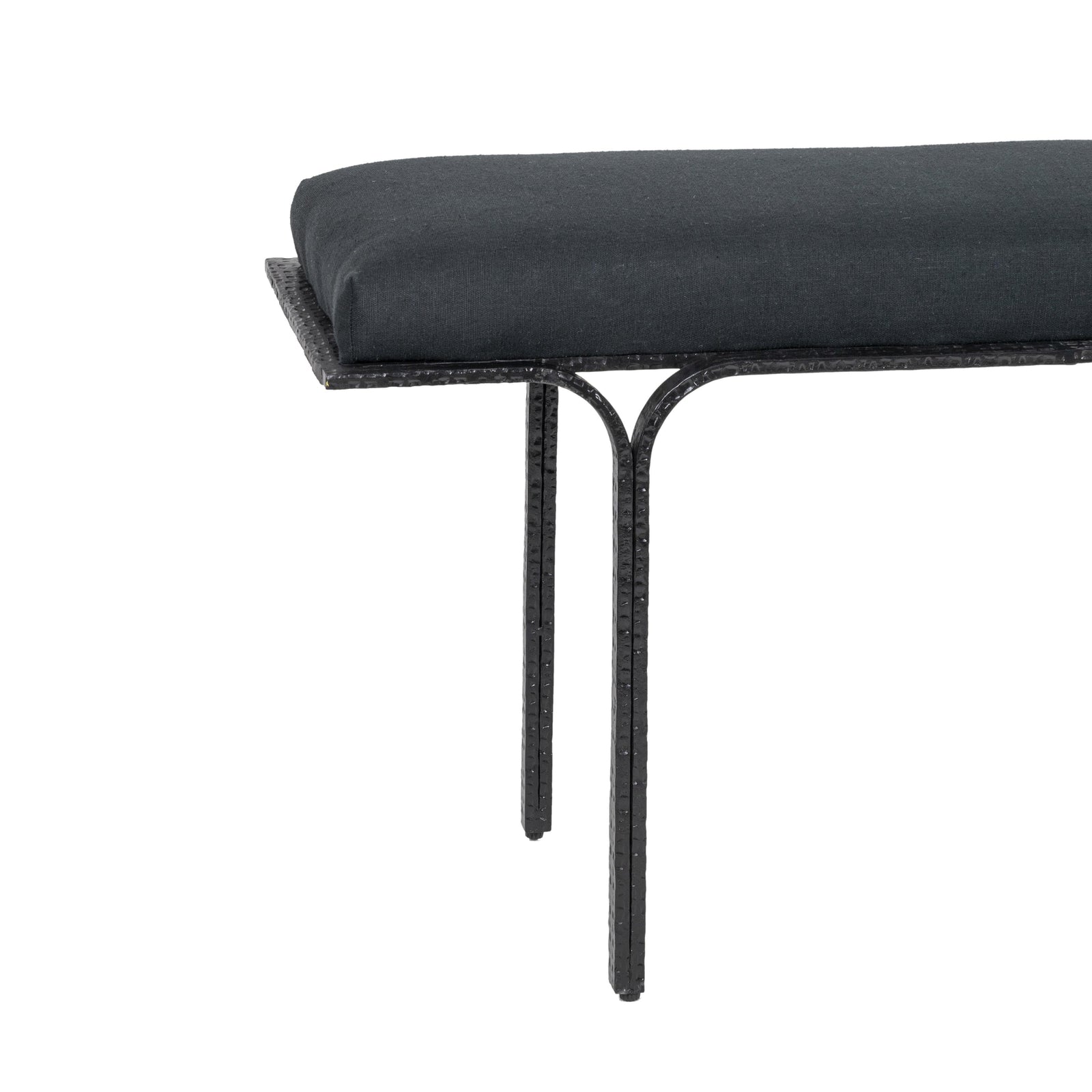 TOV Furniture Bryn Black Linen Bench