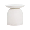 TOV Furniture Aloe Outdoor White Concrete Side Table