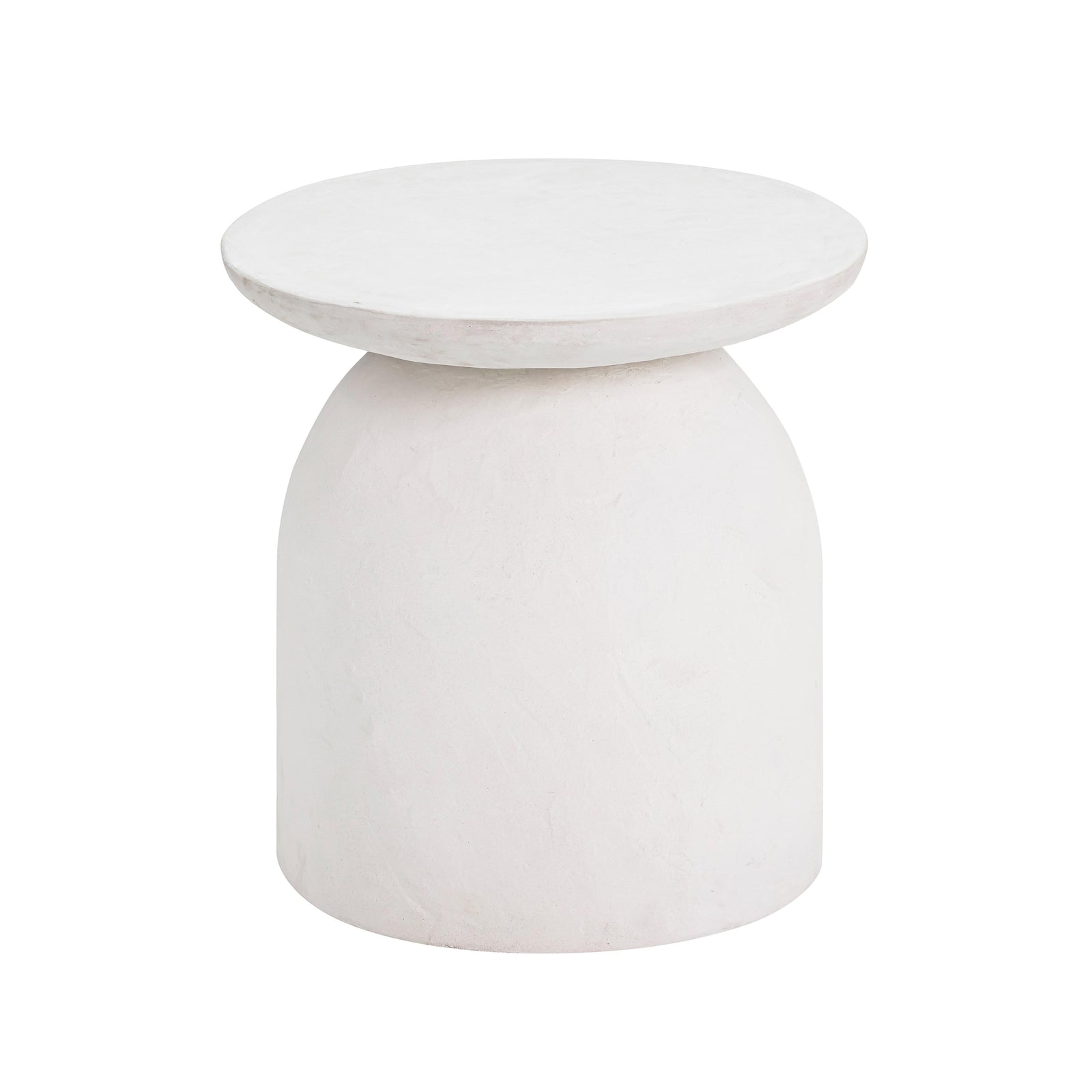 TOV Furniture Aloe Outdoor White Concrete Side Table