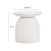 TOV Furniture Aloe Outdoor White Concrete Side Table