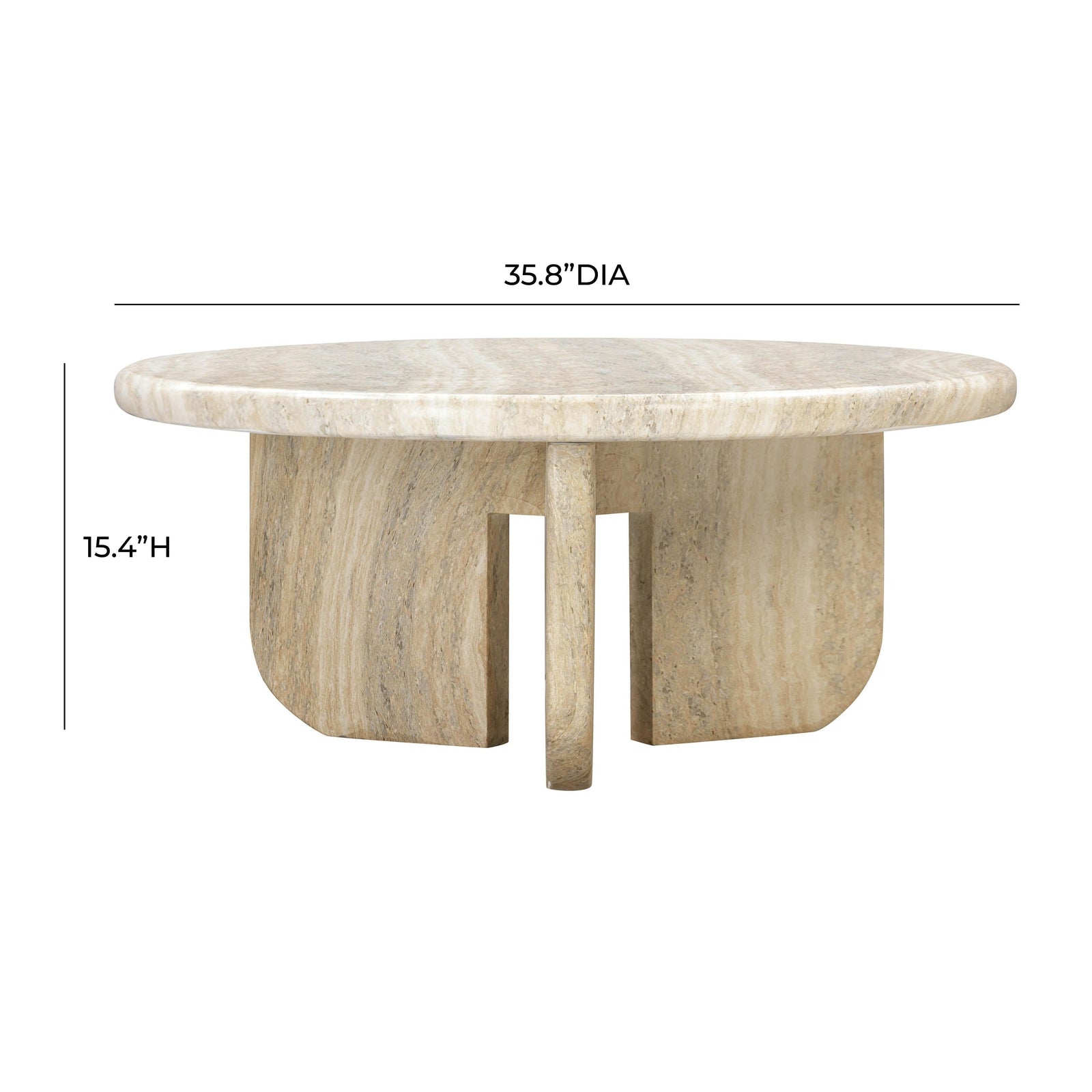 TOV Furniture Patrizia Outdoor Concrete Round Coffee Table