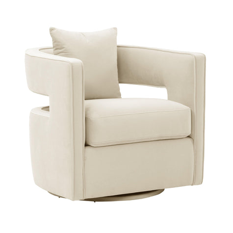 TOV Furniture Kennedy Cream Swivel Chair