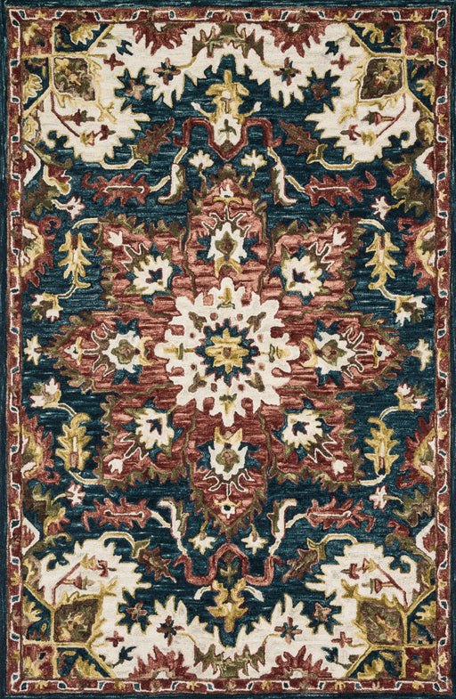 Loloi Victoria VK-13 Teal / Raspberry Rug