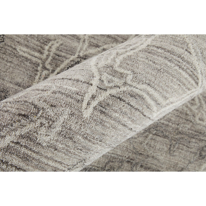 Feizy Whitton 8890F Modern Abstract Rug in Gray/Tan/Ivory