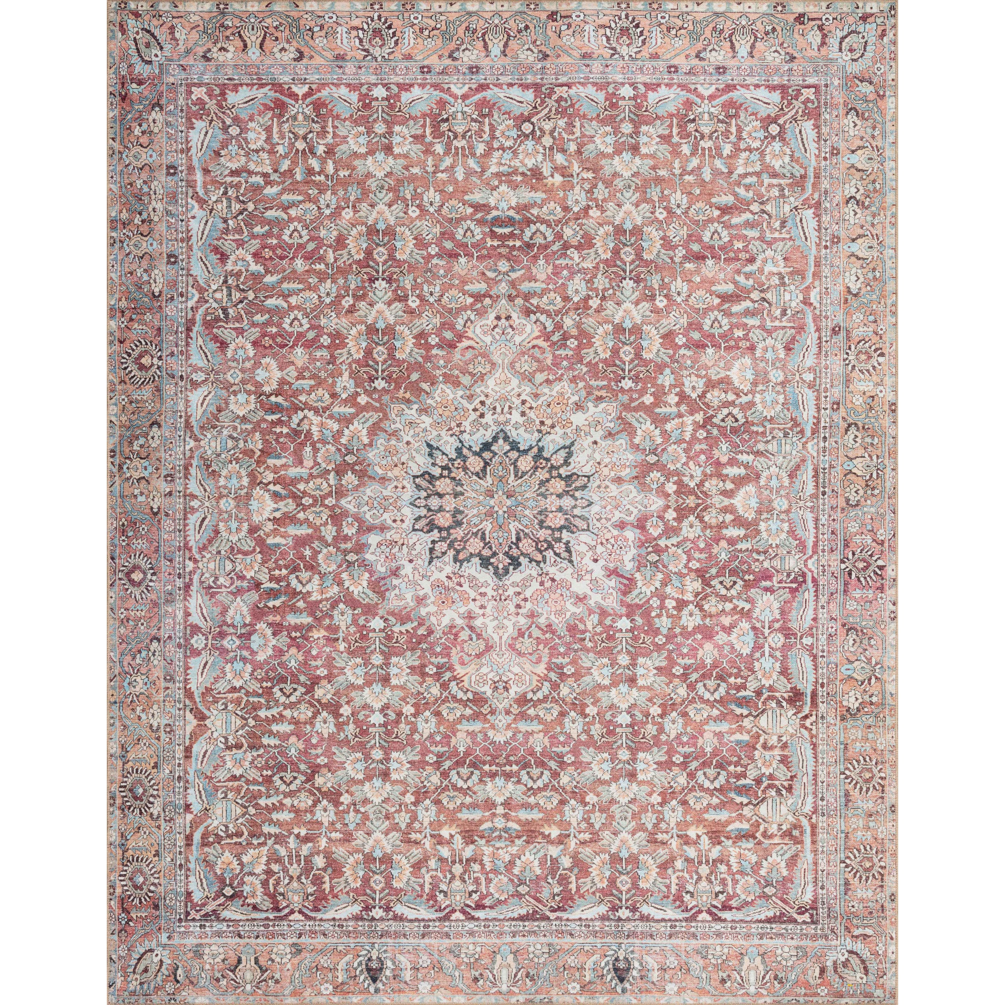 Loloi II Wynter WYN-05 Tomato / Teal Rug