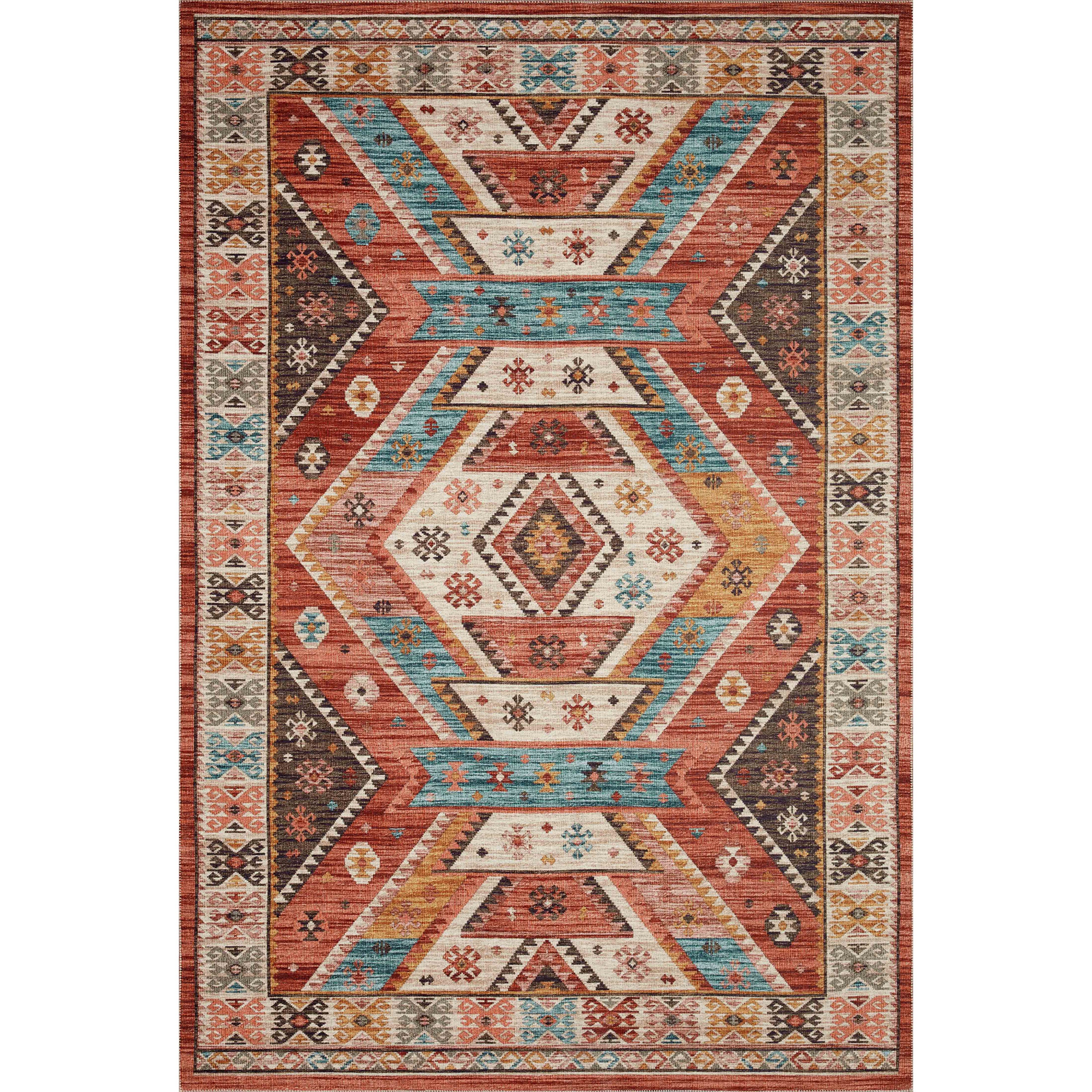 Loloi II Zion ZIO-05 Red / Multi Rug