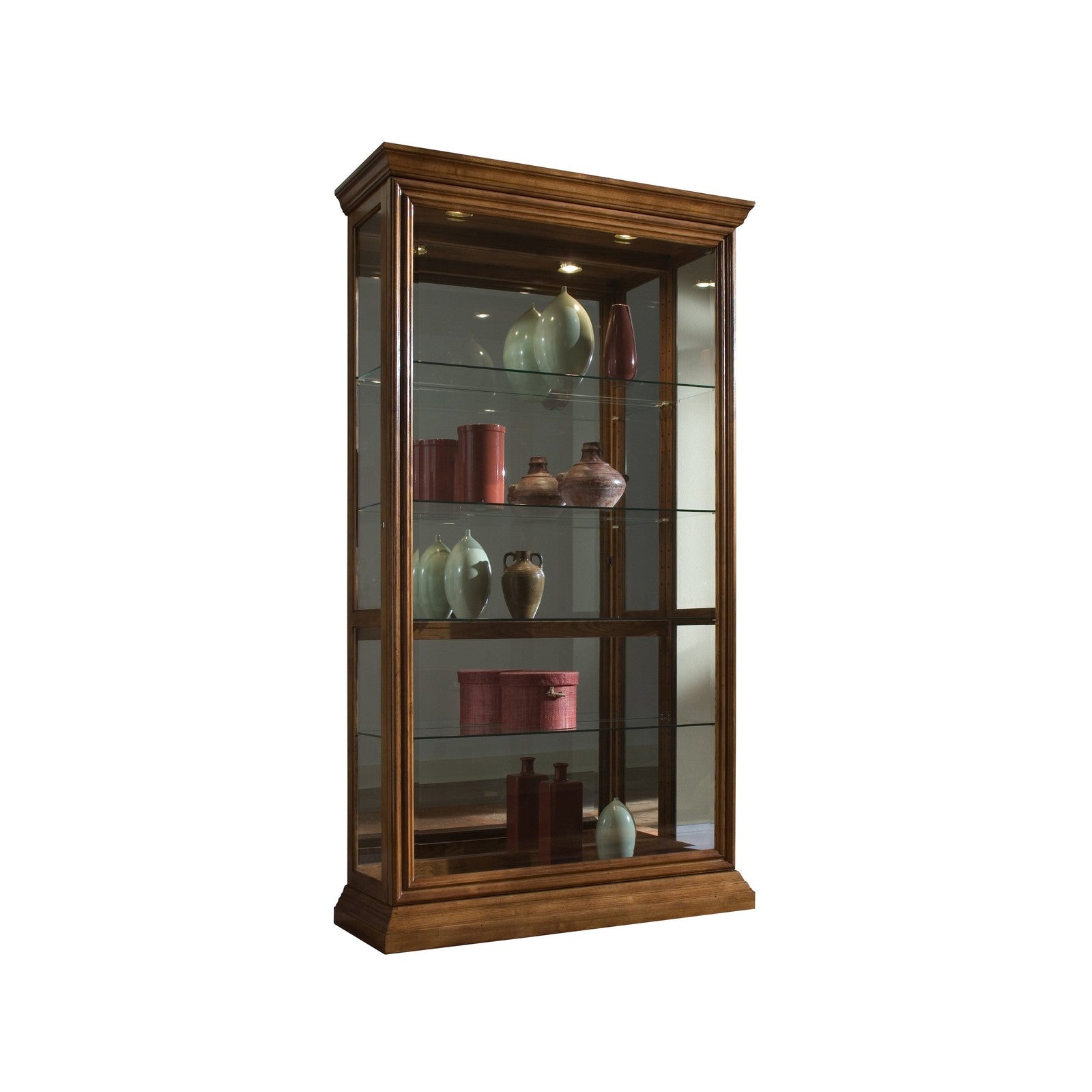 Pulaski Furniture PFC Curios Lighted Sliding Door 4 Shelf Curio Cabinet