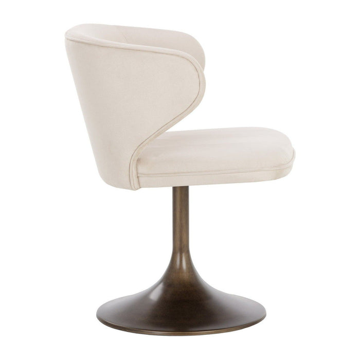 Sunpan Simone Swivel Dining Chair - Casablanca Cloud