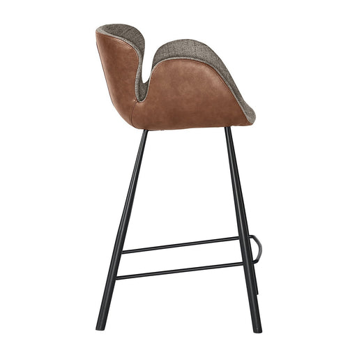 Sunpan Waldo Counter Stool - November Grey / Cinnamon Brown