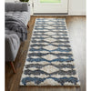 Feizy Mynka 39IFF Transitional Diamond in Ivory/Gray/Blue