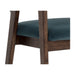 Sunpan Milton Dining Armchair - Smoke Acacia - Meg Dusty Teal