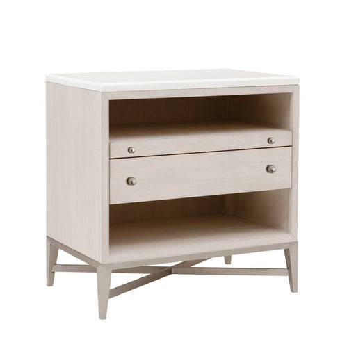 Pulaski Furniture Ashby Place Accent Nightstand with Center Drawers and USB-C Port