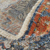 Feizy Kaia 39HRF Transitional Floral & Botanical in Blue/Orange/Ivory