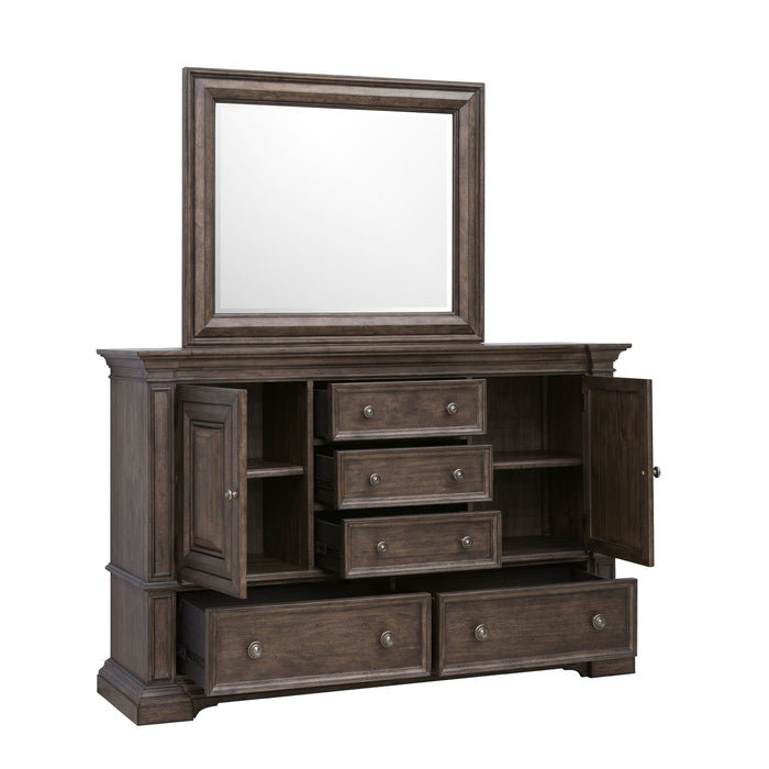 Pulaski Furniture Woodbury 5-Drawer Dresser with Cabinets