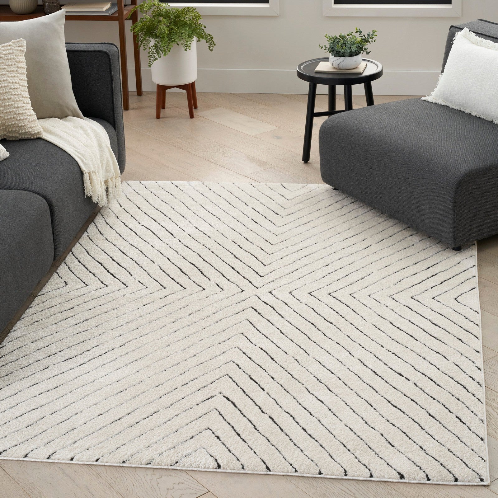Nourison Modern Comfort MNC01 Scandinavian Indoor Rug