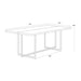 Sunpan Jade Dining Table - Antique Silver - Ash Grey - 79"