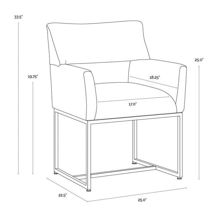 Sunpan Greco Dining Armchair