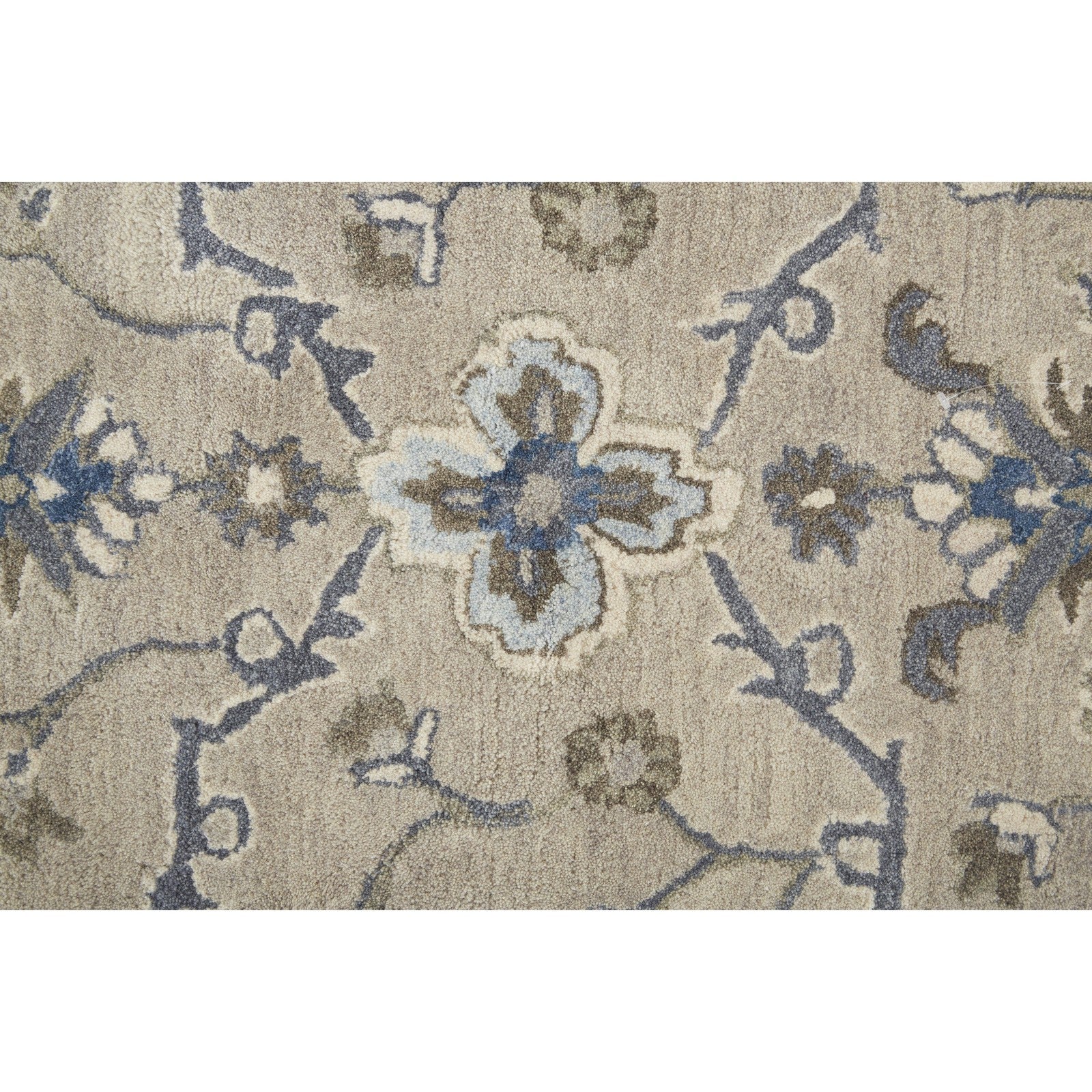 Feizy Rylan 8640F Transitional Oriental in Taupe/Ivory/Blue