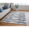 Feizy Mynka 39IFF Transitional Diamond in Tan/Ivory/Blue