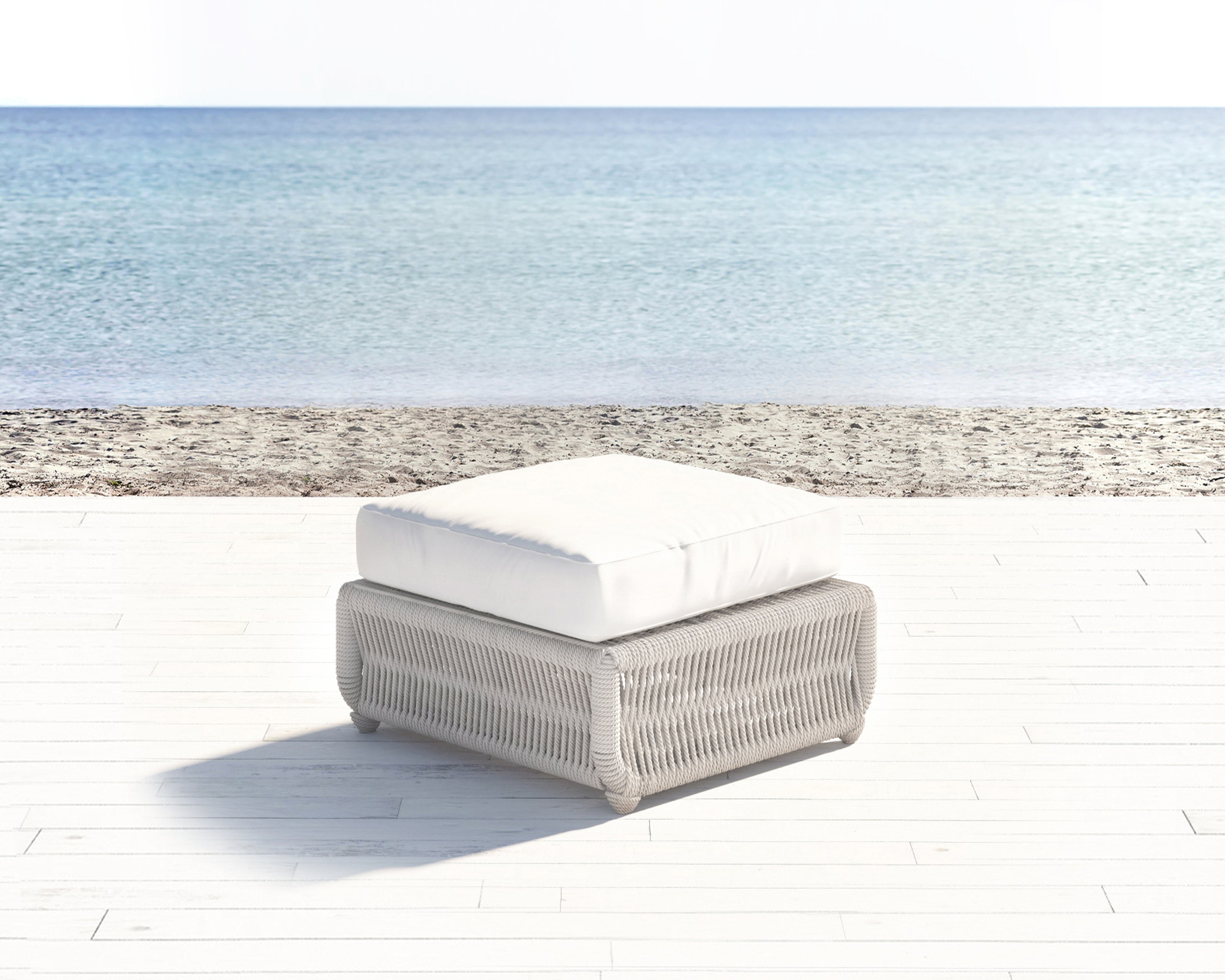 Sunset West Dana Rope Ottoman