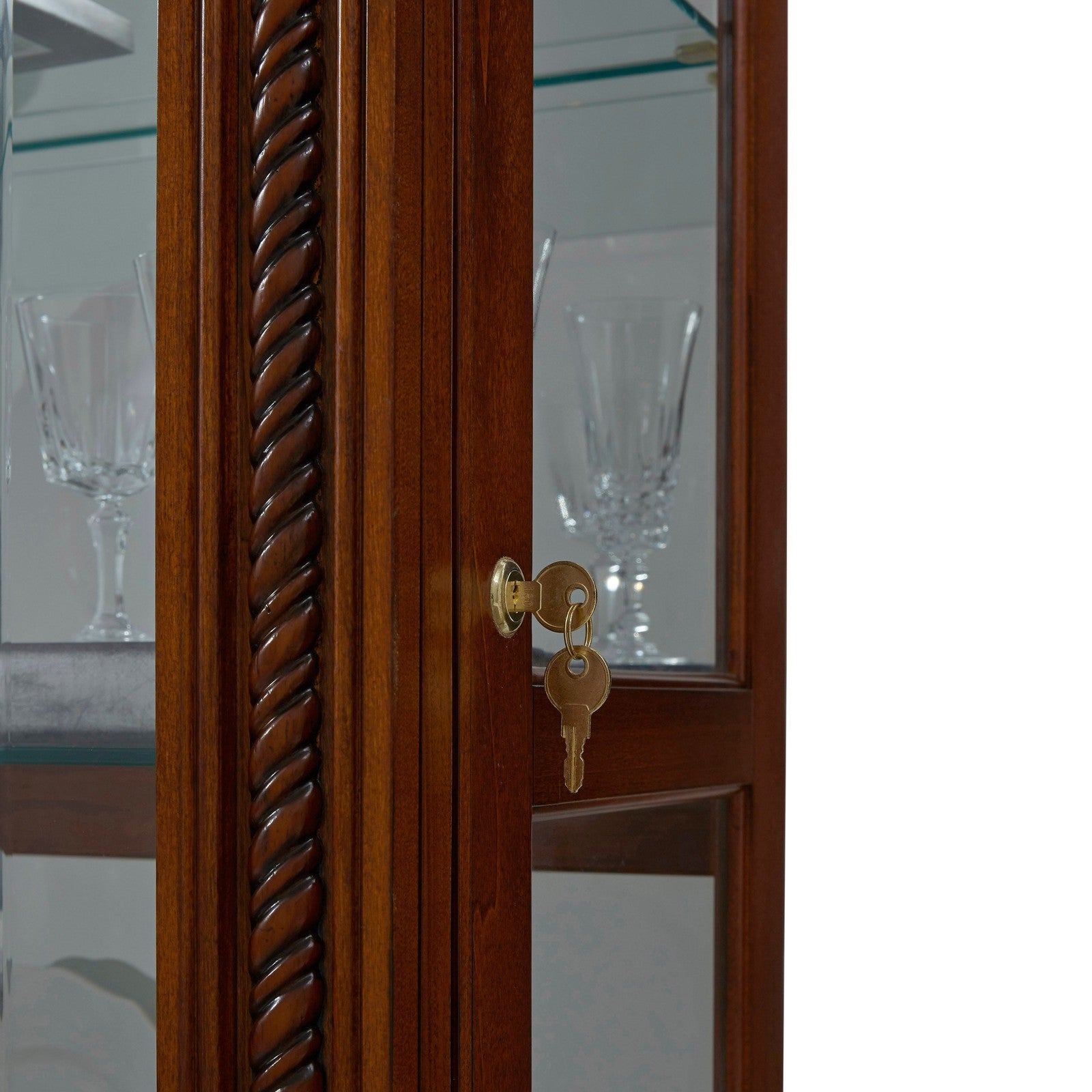 Pulaski Furniture PFC Curios Lighted Sliding Door 5 Shelf Curio Cabinet