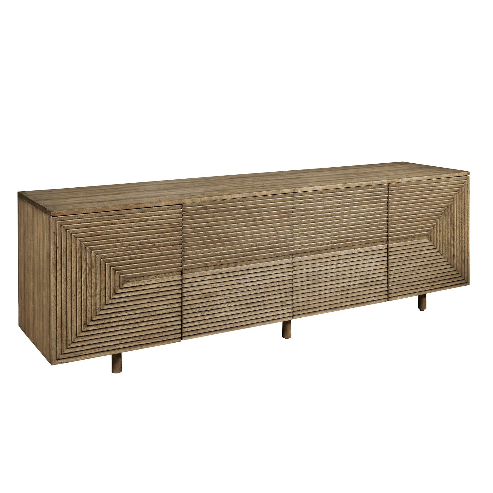 Pulaski Furniture Four Door Geometric Design Console