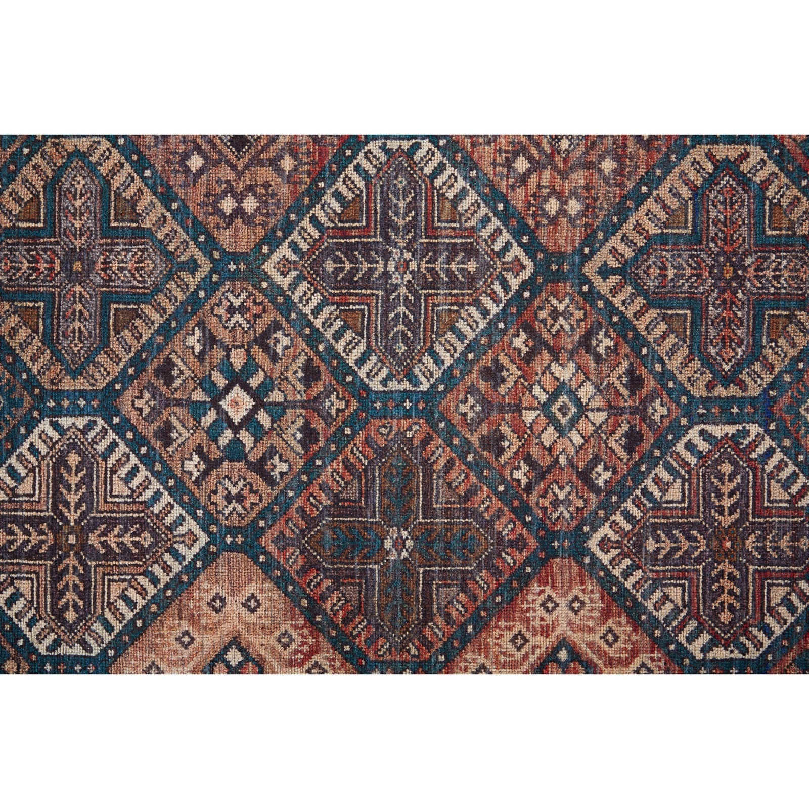 Feizy Rawlins 39HKF Transitional Oriental in Brown/Red/Ivory