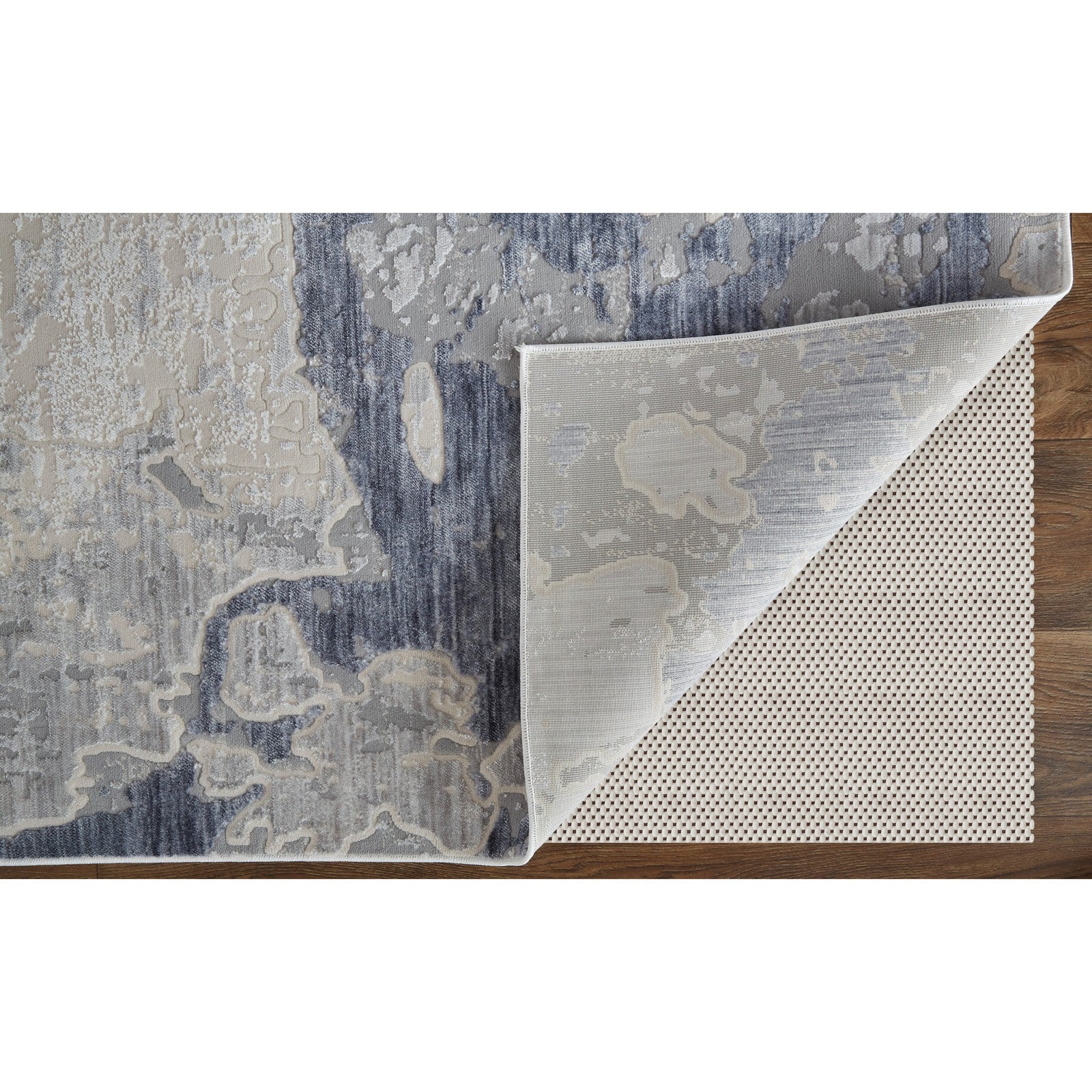 Feizy Laina 39G8F Transitional Abstract in Ivory/Blue