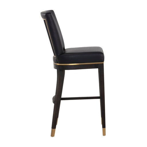 Sunpan Alister Barstool - Bravo Black / Abbington Black