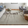 Feizy Anya 8882F Transitional Abstract Rug in Ivory/Brown/Taupe