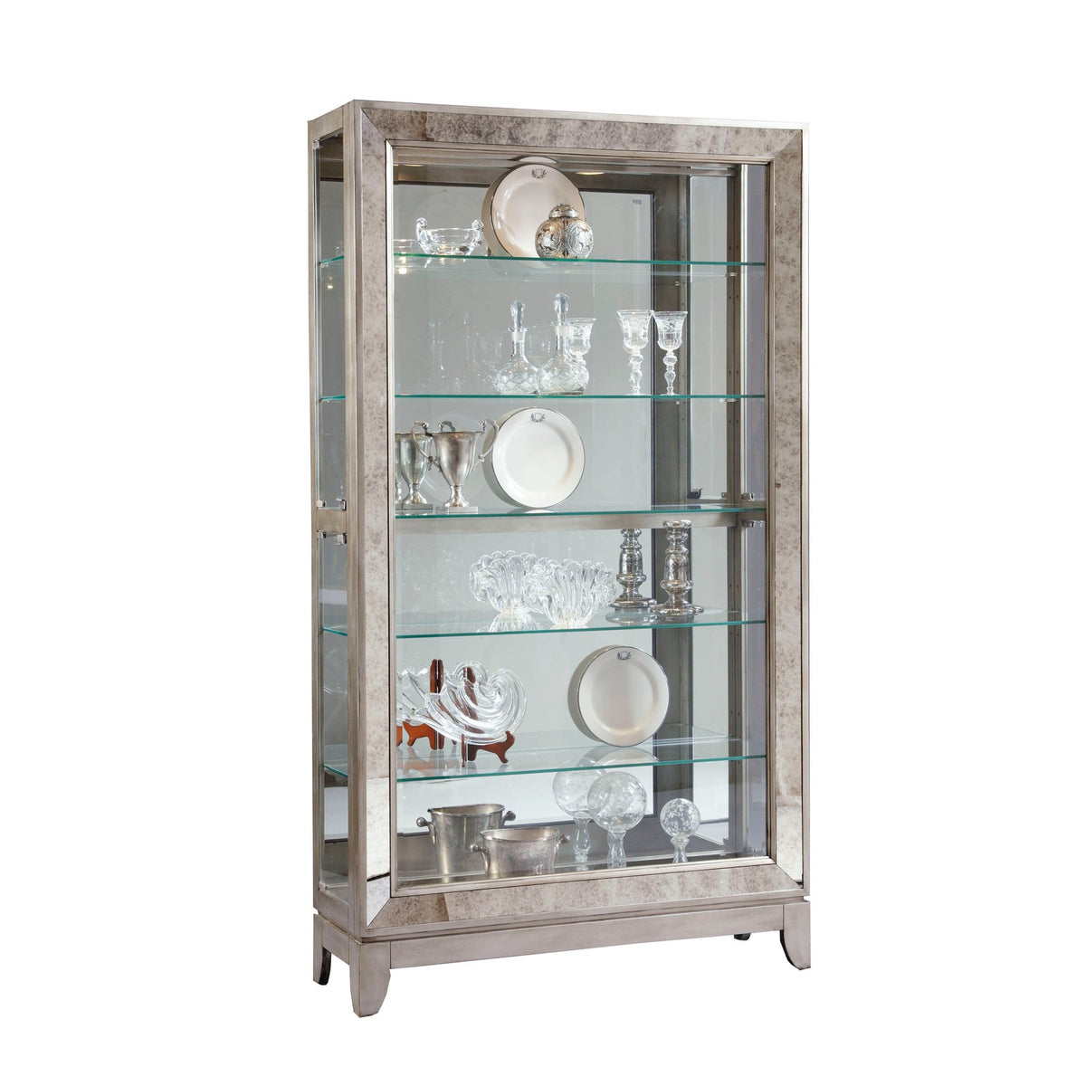 Pulaski Furniture PFC Curios Antique Style 5 Shelf Mirrored Curio Cabi ...