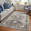 Feizy Kano 39LJF Transitional Distressed Rug in Ivory/Taupe/Gray