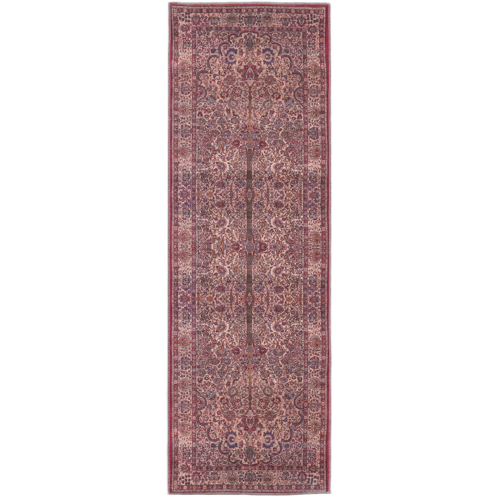 Feizy Rawlins 39HLF Transitional Oriental in Red/Tan/Pink