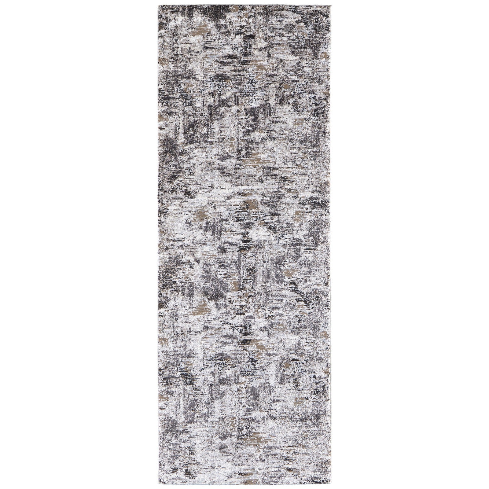 Feizy Vancouver 39FHF Modern Abstract in Ivory/Gray/Brown