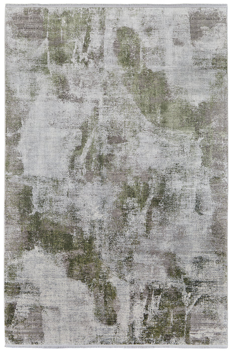 Feizy Cadiz 39N5F Rug in Green/Ivory